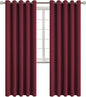 BGment Blackout Curtains for Bedroom - Grommet Thermal Insulated Room Darkening Curtains for Living Room, Set of 2 Panels (70 x 84 Inch, Burgundy)