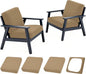 4Pcs Outdoor Cushion Covers, Patio Cushion Covers,Stretch Elastic Slipcovers, Replacement Washable & Reusable Furniture Protector for Patio Couch (Khaki,Cover Only)