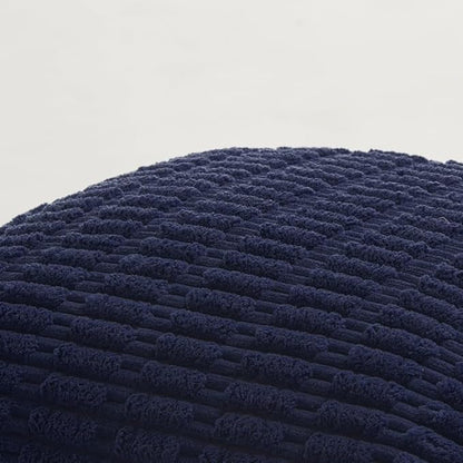 Fancy Homi 4 Packs Navy Blue Decorative Throw Pillow Covers 18x18 Inch for Living Room Couch Bed Sofa, Rustic Modern Farmhouse Boho Home Decor, Soft Plush Corduroy Square Cute Cushion Case 45x45 cm