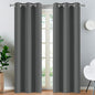 Yakamok Room Darkening Grommet Window Drapes Thermal Insulated Light Blocking Blackout Curtains for Bedroom(Dark Grey,38Wx84L,2 Panels)