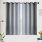 SimpleHome Ombre Room Darkening Curtains for Bedroom, Gradient Gray to Grey White Light Blocking Thermal Insulated Grommet Window Curtain/Drapes for Living Room,2 Panels, 52x45 inches Length
