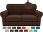 XINEAGE 2026 New 3 Pieces Couch Covers for 2 Cushion Sofa Super Stretch Loveseat Slipcover Pet Dog Universal Slip Cover Anti Slip Love Seat Furniture Protector (Coffee, 55"-69")