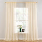 MIULEE 2 Panels Solid Color Sheer Window Curtains Elegant Window Voile Panels/Drapes/Treatment for Bedroom Living Room (54 X 120 Inches Cream Beige)