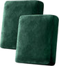 Couch Cover Stretch Velvet Sofa Cushion Cover 2-Piece - Elastic Washable Slipcover for Seat or Backrest, Couch Seat Covers for Sofas (Christmas Green)