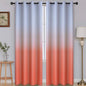 SimpleHome Ombre Room Darkening Curtains for Bedroom, Light Blocking Gradient Grey White to Coral Thermal Insulated Grommet Window Curtains/Drapes for Living Room,2 Panels, 52x84 inches Length