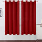 LEMOMO Blackout Curtains 66 x 72 Inch Long Red Curtains Set of 2 Panels Room Darkening Curtains for Bedroom and Living Room