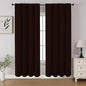 CUCRAF Blackout Curtains 72 inch Length 2 Panels Set, Rod Pocket Room Darkening Drapes for Bedroom Living Room, Insulated Thermal Light Blocking Window Curtain (W52 x L72 Inch, Chocolate)