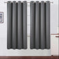 LEMOMO Blackout Curtains 66 x 72 Inch Long Frost Grey Curtains Set of 2 Panels Room Darkening Curtains for Bedroom and Living Room