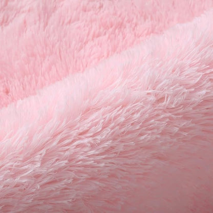 Shag Area Rugs for Bedroom Living Room,4X6 Ultra Soft Fluffy Area Rugs for Dorm, Indoor Carpet Nursery Rugs for Kids Girls Room Home Decor,Pink