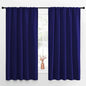 NICETOWN Curtains Blackout Draperies - Modern Design Thermal Insulated Solid Rod Pocket Top Blackout Drapes for Kid's Bedroom, Window Coverings (Navy Blue, 1 Pair, 52 x 63 inches)