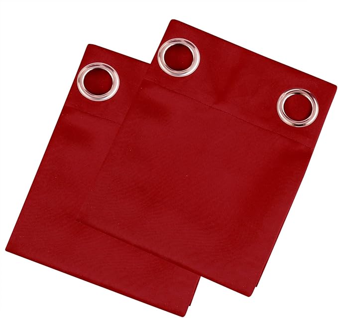 LEMOMO Blackout Curtains 52 x 90 Inch Long Bright Red Curtains Set of 2 Panels Room Darkening Curtains for Bedroom and Living Room