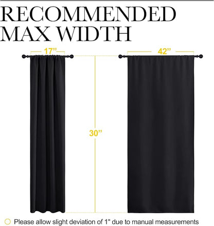 NICETOWN Halloween Kitchen Window Curtains Over Sink, Energy Smart Decoration Thermal Insulating Blackout Drapes/Draperies for RV Bunk (2 Panels, 42 inches Wide by 30 inches Long)