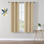 ChrisDowa Blackout Curtains 48 inches Long for Bedroom - 2 Panels Set Grommet Thermal Insulated Room Darkening Curtains for Living Room (Biscotti Beige, 42 x 48 Inch)