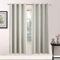 Yakamok Blackout Curtains Room Darkening Thermal Insulated Grommet top Window Curtains for Living Room, 52 x 72 Inch, Light Beige, Set of 2