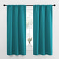 NICETOWN Peacock Blue Blackout Curtains Panels for Window, Thermal Insulated Rod Pocket Blackout Drapes/Draperies for Living Room (2 Panels, W34 x L63 inches)