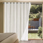 H.VERSAILTEX Blackout Curtains, Durable Thick Textured Look 100% Blackout Patio Door Curtain, Grommet Extra Wide Sliding Door Curtain Panel Long Curtains, W100 x L108 inch- Ivory