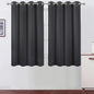 LEMOMO Blackout Curtains 66 x 54 Inch Long Dark Grey Curtains Set of 2 Panels Room Darkening Curtains for Bedroom and Living Room