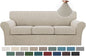 Turquoize 4 Piece Sofa Covers for 3 Cushion Couch Sofa Slipcover Soft Couch Cover for Dogs-Washable Sofa Furniture Covers with 3 Individual Cushion Covers (3 Cushion Sofa, Island Fossi)
