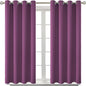BGment Room Darkening Curtains 54 Inches Long - Grommet Thermal Insulated Drapes Window Treatment Curtains for Bedroom, 2 Panels, 52 x 54 Inch, Eggplant Purple