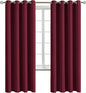 BGment Blackout Curtains for Bedroom - Grommet Thermal Insulated Room Darkening Curtains for Living Room, Set of 2 Panels (52 x 72 Inch, Burgundy)