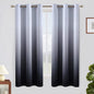 SimpleHome Ombre Curtains 42 x 63 Inch for Bedroom 2 Panels, Gradient Grey White to Black Light Blocking Thermal Insulated Grommet Room Darkening Window Curtain/Drapes for Living Room