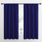 NICETOWN Window Curtains for Bedroom, Navy Blue, 2 Panels, W42 x L48 -Inch, Home Decoration Thermal Insulated Rod Pocket Blackout Blinds & Drapes for Small Windows
