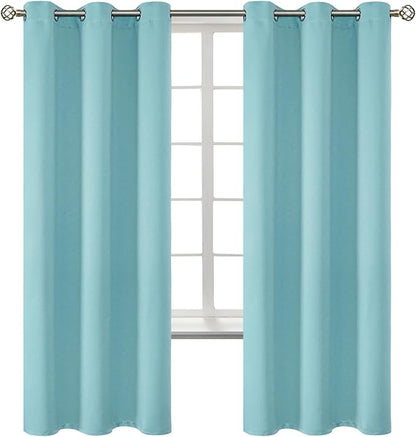 BGment Blackout Curtains - Grommet Thermal Insulated Room Darkening Bedroom and Living Room Curtains, Set of 2 Panels (46 x 72 Inch, Baby Blue)