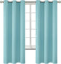 BGment Blackout Curtains - Grommet Thermal Insulated Room Darkening Bedroom and Living Room Curtains, Set of 2 Panels (46 x 72 Inch, Baby Blue)