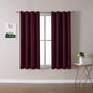 ChrisDowa Grommet Blackout Curtains for Bedroom and Living Room - 2 Panels Set Thermal Insulated Room Darkening Curtains (Burgundy Red, 52W x 45L)