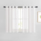 NICETOWN White Flax Linen Sheer Bedroom Curtains Grommet, Decorative Window Treatment Draperies Privacy with Light Through for Kitchen/Nursery/Bathroom,W52 x L54, Sold as 2 Panels