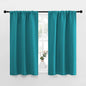 NICETOWN Peacock Blue Blackout Curtains Panels for Window, Thermal Insulated Rod Pocket Blackout Drapes/Draperies for Living Room (2 Panels, W34 x L45 inches)