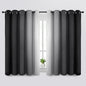 SimpleHome Ombre Room Darkening Curtains for Bedroom, Gradient Black to Grey White Light Blocking Thermal Insulated Grommet Window Curtain/Drapes for Living Room,2 Panels, 70x63 inches Length