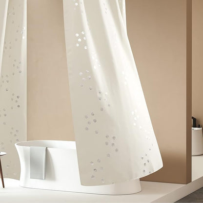 Deconovo Designer Series Silver Cubic Print Room Darkening Curtains for Living Room Bedroom Sliding Glass Door, Light Beige, 52W x 95L Inches Long, 2 Panels