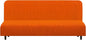 U-NICE HOME Stretch Futon Cover Armless Bed Slipcover - Soft Jacquard Fabric Washable for Pet Friendly, Orange