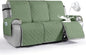 VANSOFY Waterproof Recliner Couch Covers, Sofa Covers Non-Slip 1-Piece Washable Reclining Sofa Cover Furniture Protector with Elastic Straps Pocket for Dogs, Pets(Bean Green,3 Seater)