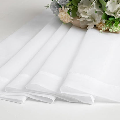 OVZME White Sheer Curtains 78 Inches Long 2 Panels - Soft Light Filtering Window Sheer Panels for Living Room/Bedroom, Top Dual Rod Pocket, 1 Pair, Each 42Wx78L Inches