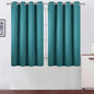 LEMOMO Blackout Curtains 66 x 54 Inch Long Sea Teal Curtains Set of 2 Panels Room Darkening Curtains for Bedroom and Living Room