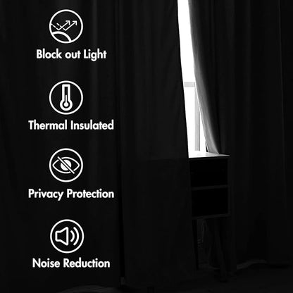 MIULEE Greyish White Velvet Curtains 90 inches 2 Panels - Luxury Blackout Curtains for Bedroom Living Room Thermal Insulated Super Soft Window Drapes Rod Pocket & Back Tab, W 52 x L 90 inch