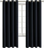 BGment Blackout Curtains for Living Room - Grommet Thermal Insulated Room Darkening Curtains for Bedroom, Set of 2 Panels (52 x 72 Inch, Black)