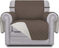 Easy-Going Chair Sofa Slipcover Reversible Sofa Cover Water Resistant Couch Cover Furniture Protector Cover with Elastic Straps for Pets Kids Children Dog Cat (Chair, Taupe/Ivory)