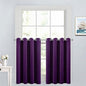 Yakamok Kitchen Bathroom Window Curtains - Blackout Curtains Small Window Short Drapes for Bedroom Living Room Kids Nursery Room(2 Panels,Purple,52x36 Inch)