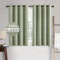 MIULEE Linen Texture Curtains for Bedroom Solid 100% Blackout Thermal Insulated Sage Green Curtains Grommet Room Darkening Drapes for Living Room Nursery 52x63 Inch (2 Panels)