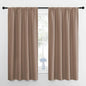 NICETOWN Kids Blackout Curtain Panels - Window Treatment Thermal Insulated Solid Rod Pocket Curtains/Drapes for Bedroom (Set of 2 Panels, 42 by 63 Inch, Cappuccino)