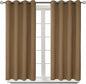 BGment Blackout Curtains for Living Room - Grommet Thermal Insulated Room Darkening Curtains for Bedroom, 2 Panels of 52 x 45 Inch, Taupe
