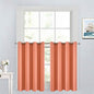 Yakamok 36 Inch Short Blackout Curtains Panels with Grommets, Room Darkening Light Blocking Window Drapes for Kitchen Bathroom,52W x 36L Inches, Coral, 2 Panels