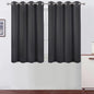 LEMOMO Dark Grey Thermal Blackout Curtains/52 x 45 Inch/Set of 2 Panels Room Darkening Curtains
