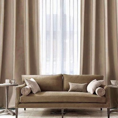 MIULEE 2 Panels Blackout Velvet Curtains Solid Soft Grommet Camel Beige Curtains Thermal Insulated Soundproof Room Darkening Curtains/Drapes/Panels for Living Room Bedroom 52 x 72 Inch
