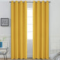 Yakamok Grommet Room Darkening Soft Thermal Insulated Mustard Yellow Blackout Curtains Window Panels for Bedroom, Width 52 Inch by Length 96 Inch, Two Curtain Panels