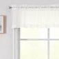 Ivory Valances for Windows, Ivory Sheer Curtains 14 Inch Length 2 Pack Kitchen Drapes, Modern Solid Mini Small Window Curtains for Cafe Bathroom Basement, Each 42" Wx14 L Inches