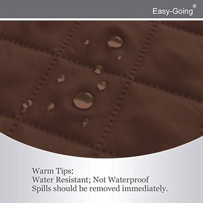 Easy-Going Recliner Sofa Slipcover Reversible Sofa Cover Water Resistant Couch Cover Furniture Protector with Elastic Straps for Pets Kids Children Dog Cat (Recliner, Coffee/Ivory)
